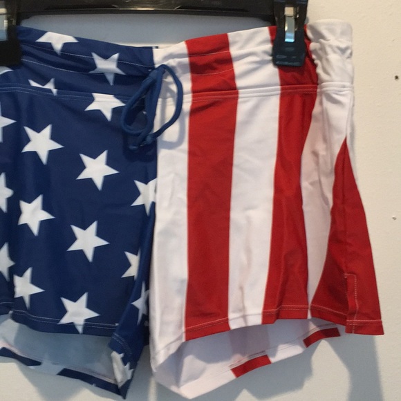 New Women’s Patriotic American Flag Swim Board Shorts Small Medium Large XL 3XL - Picture 4 of 8